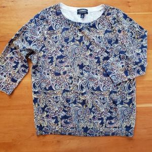 Lands End 3/4 Sleeve Lightweight Spring Sweater